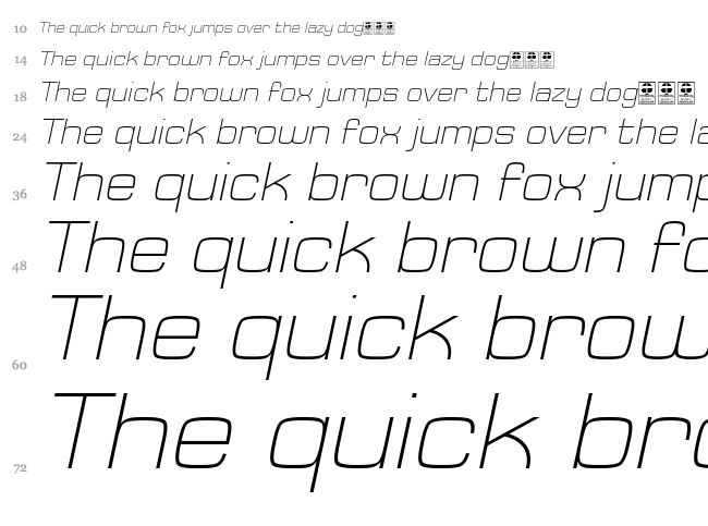 Typo Square font waterfall